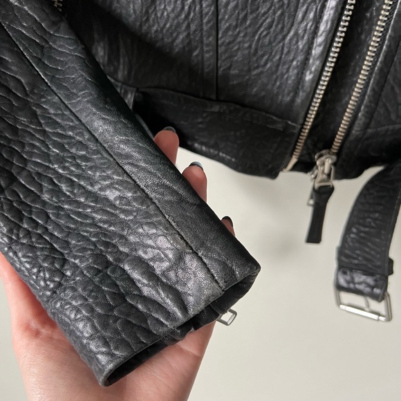 Mackage Rumer Pebbled Leather Rider Jacket - Picture 8 of 10